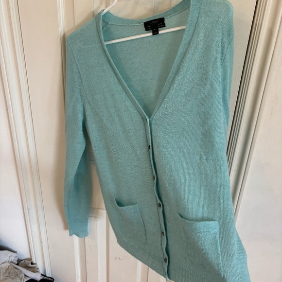 J.Crew sea-foam alpaca cardigan * accepting offers - Picture 6 of 6